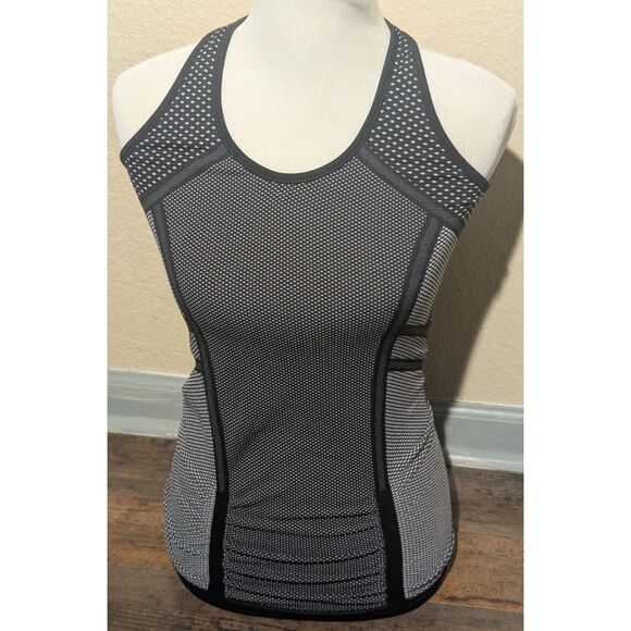 Athleta Black & Grey Seamless Athletic Tank Top - Size S - Ready to Perform! - Picture 1 of 5